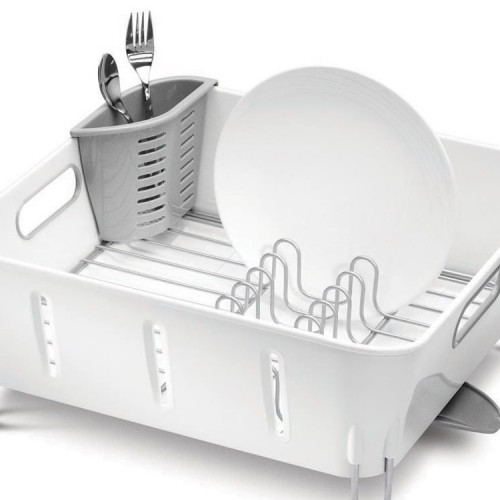 white-compact-dish-rack